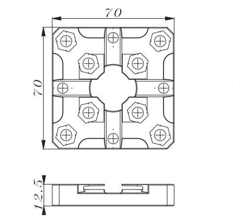 PO-3M0002-3M Placa de centrado 54x54-Especificación