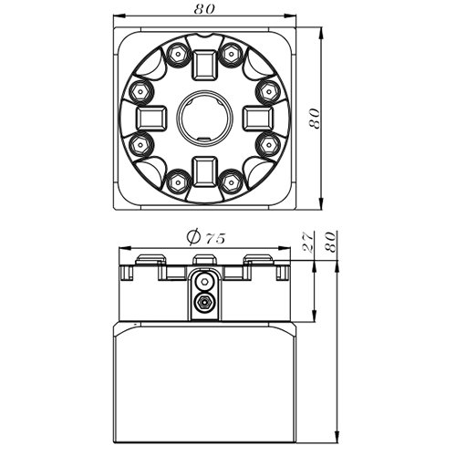Mandril manual CNC D75 3M 3R-610.21-S