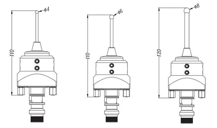 Sensor de centrado compatible con EROWA con bola-5-1024