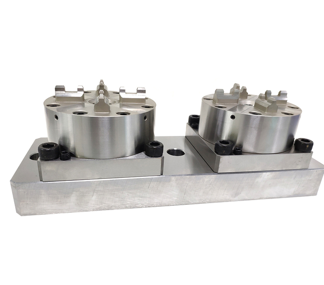 Mandril neumático CNC 2 en 1 D100 con placa base