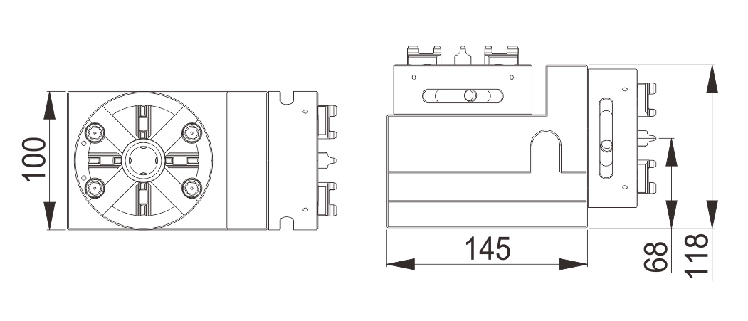 ER-019424 ER-036345 Quick Chuck 100P con especificación de bloque cuadrado