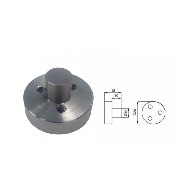 Soporte POFI con muñón Ø10x10 mm 3R-461.1.1E-GA