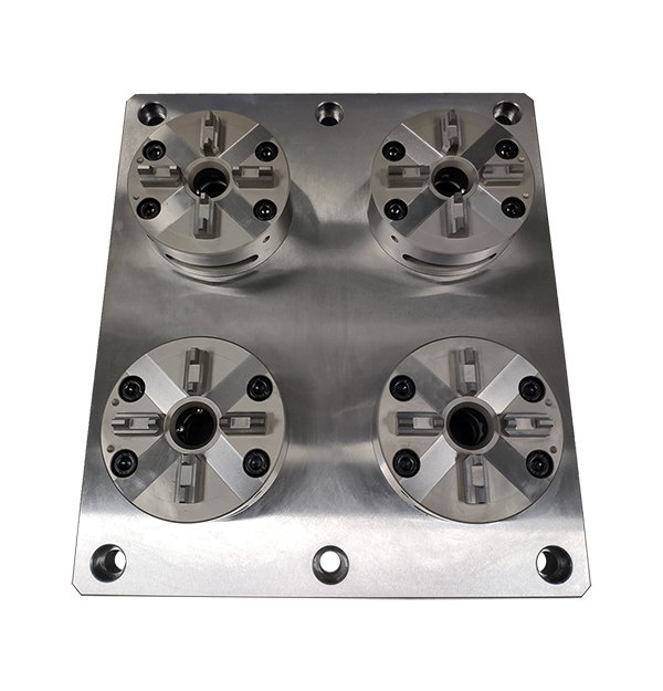 Mandril manual 4 EN 1 D100 con placa base CNC ER-036345