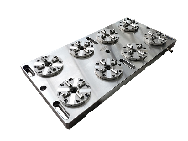 Mandril neumático optimizado 8 en 1 con placa base CNC ER-035519