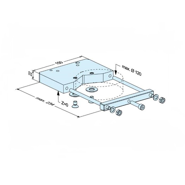 Soporte de prisma POFI WEDM 120 mm ER-031179