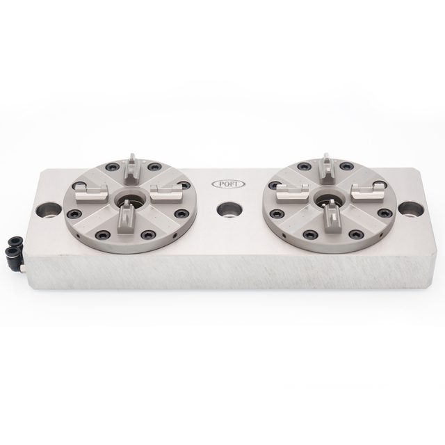 Mandril neumático optimizado 2 en 1 con placa base CNC ER-035519