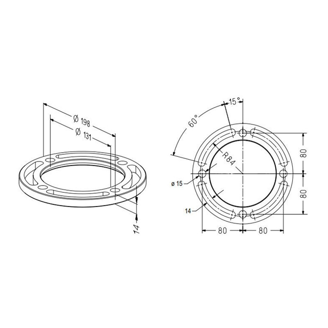 Soporte de anillo POFI MTS ER-033804 
