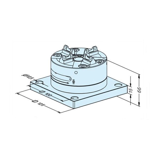 POFI QuickChuck 100 Combi con placa base 125x125 ER-022514 