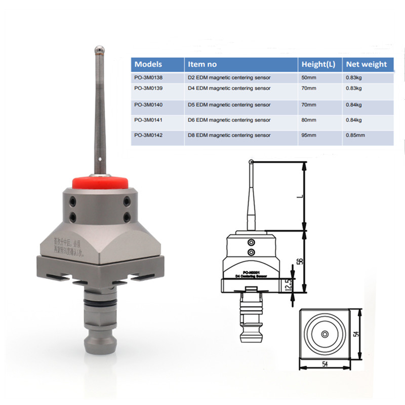 Sensor de centrado de tipo fijo con esfera de acero de tungsteno D6 de 3MSKU2_副本