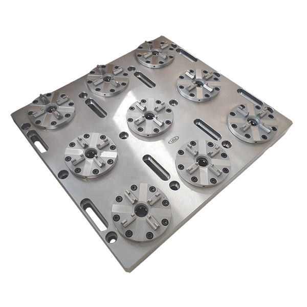 Mandril neumático optimizado 9 en 1 con placa base CNC ER-035519