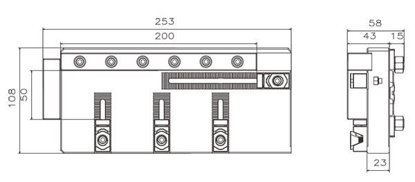 Accesorio para especificaciones de componentes de 50X200 mm