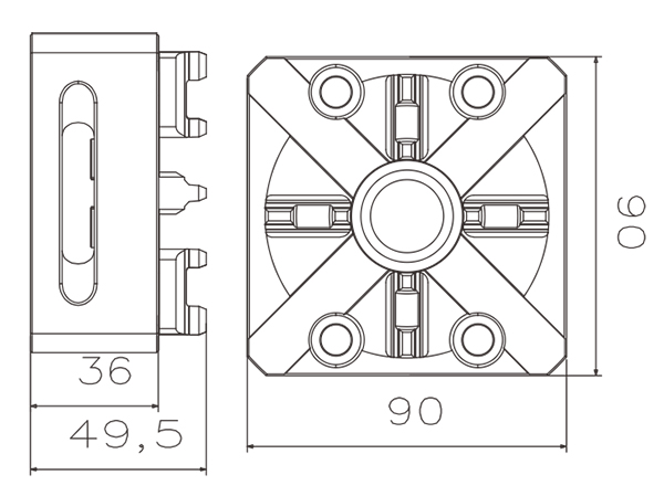 Mandril manual D90-Especificación