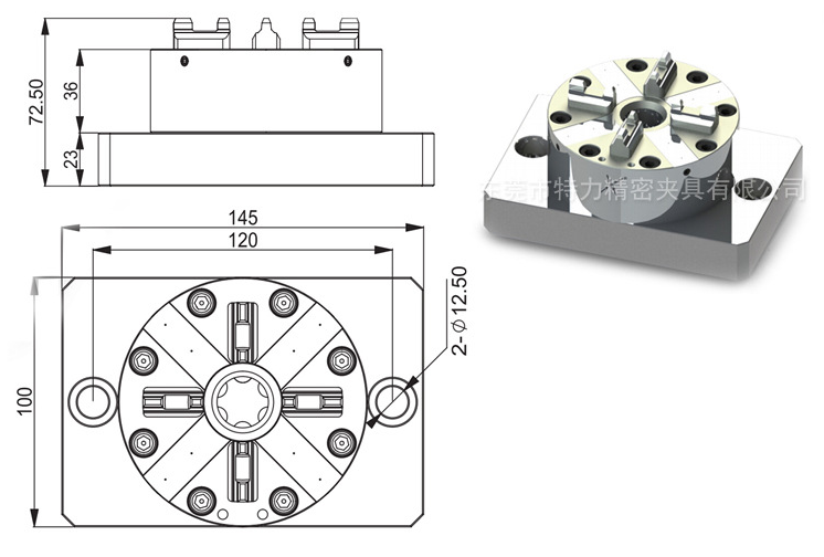 Portabrocas r&aacute;pido EROWA 100P