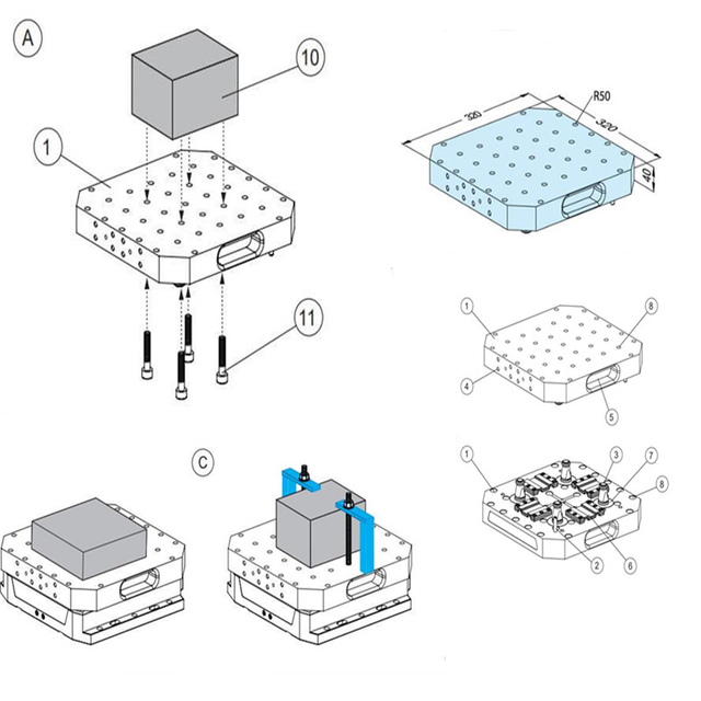 Palet POFI UPC Aluminio R50 320 X 320 X 40 ER-107510